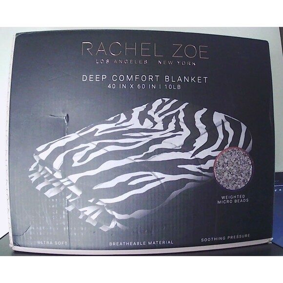 Rachel Zoe Other - Rachel Zoe Deep Comfort Blanket, Weighted 40 x 60",10 Lbs Zebra Print Ultra Soft